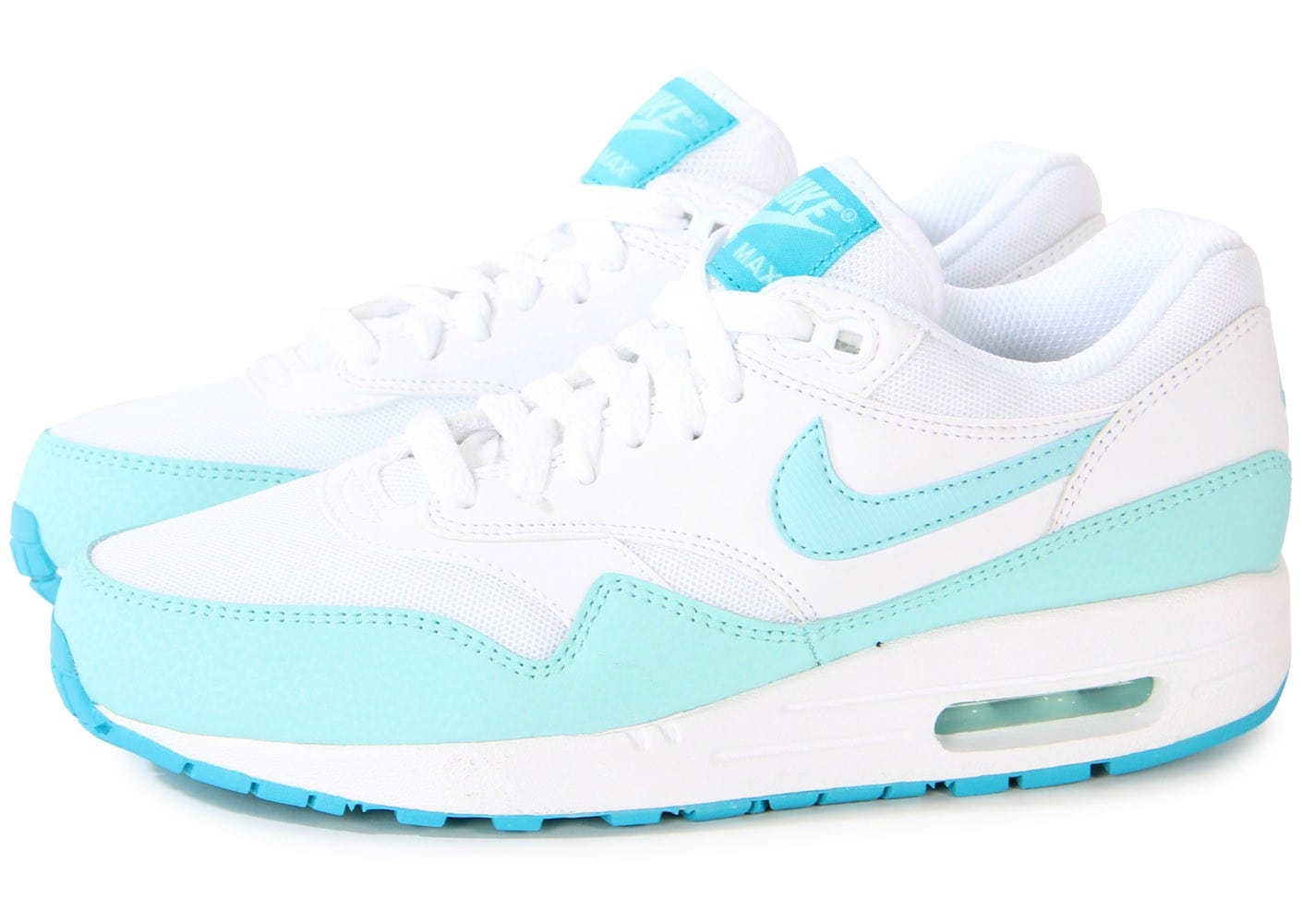 nike air max 1 essential blanche turquoise, Cliquez pour zoomer Chaussures Nike Air Max 1 Essential Blanche Turquoise vue extérieure ...